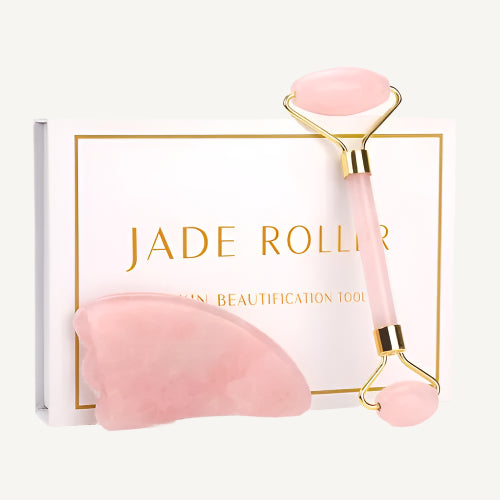 Verza Rose Ritual Set – Quartz Roller & Gua Sha Duo